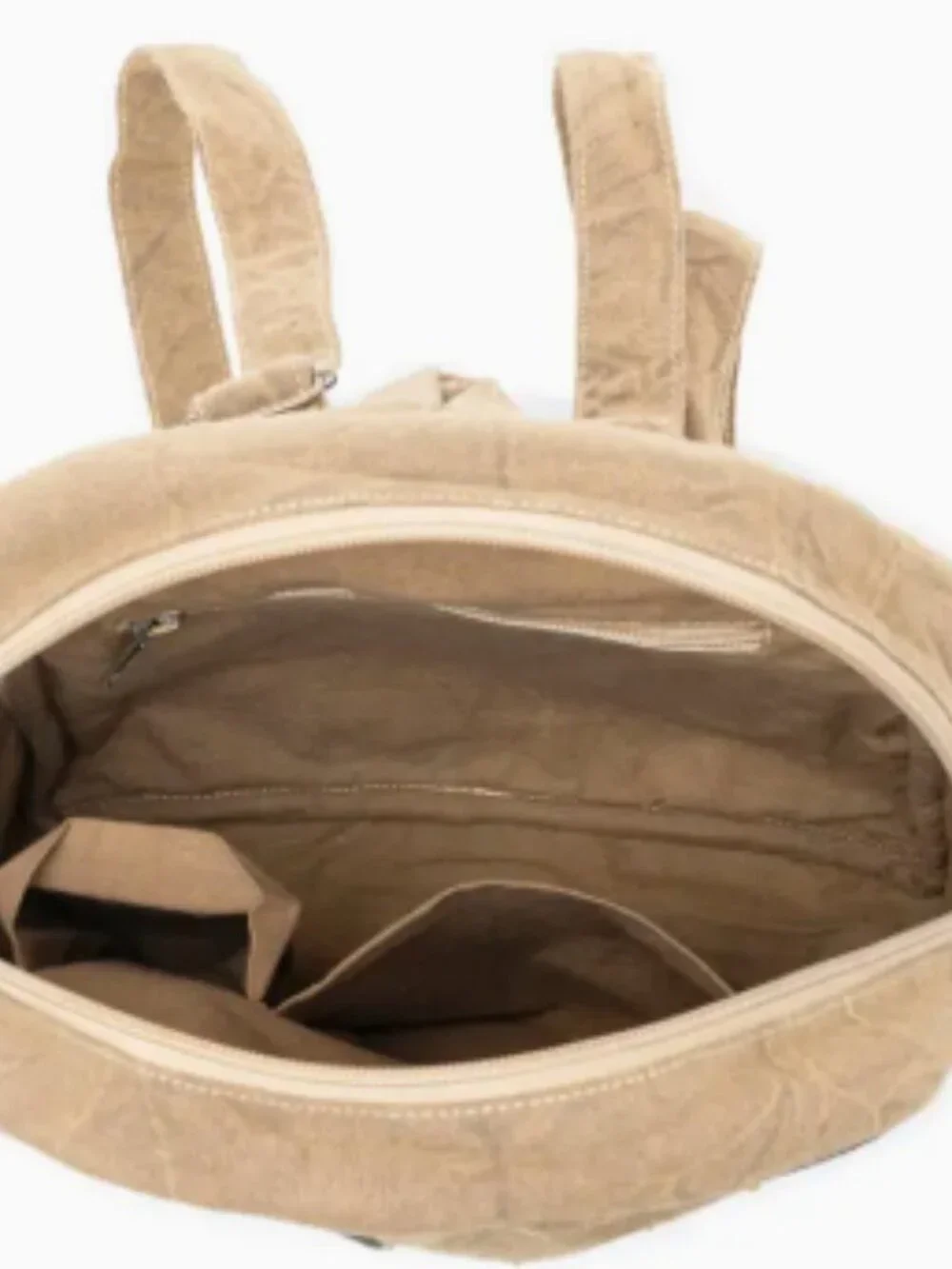 Boho Cosmic Upcycled Canvas Backpack in Vintage Taupe